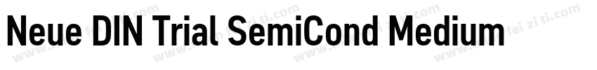 Neue DIN Trial SemiCond Medium字体转换